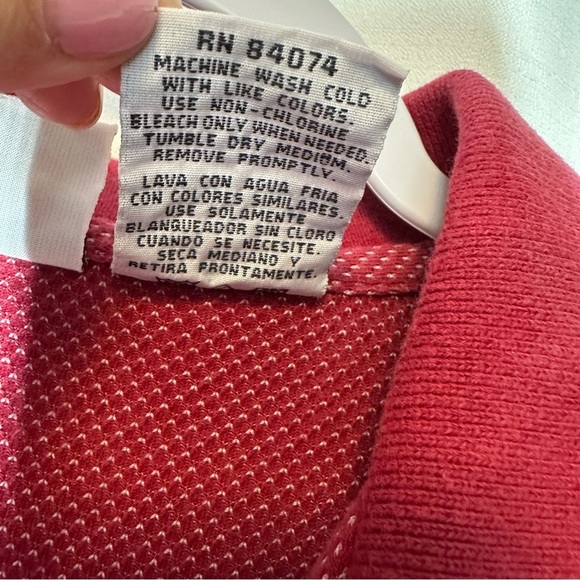 VTG 49ers Polo Shirt The Edge Men's L Pique Red NFL San Francisco Classic 90's - Picture 5 of 9